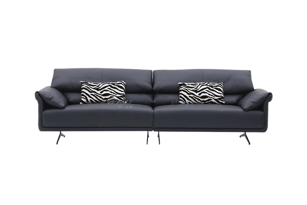 意式極簡風格家具高端別墅會所大宅時尚簡約實木真皮二位沙發(fā)