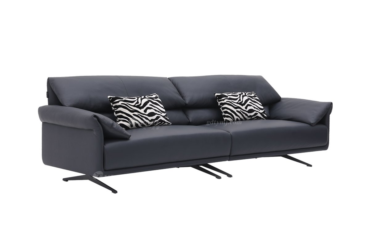 意式極簡風格家具高端別墅會所大宅時尚簡約實木真皮二位沙發F9585二位沙發