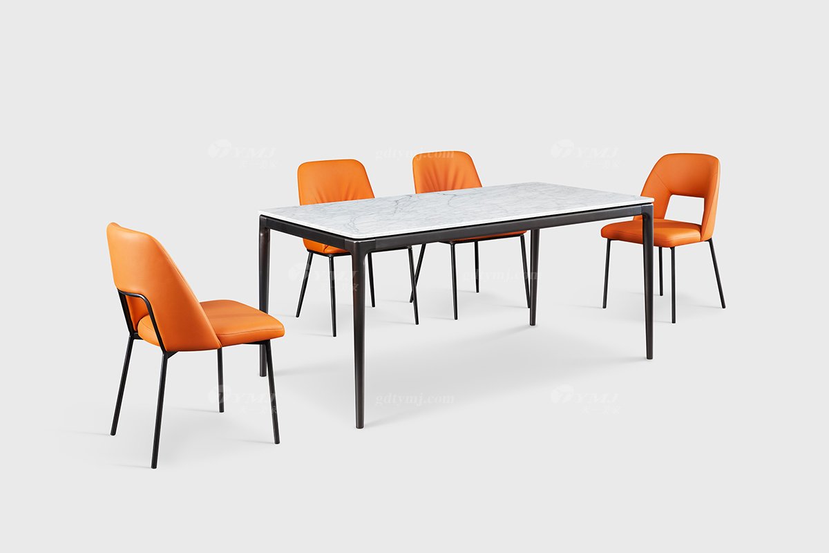 意式極簡風格家具高端別墅會所大宅簡約天然大理石長餐桌BRT21007-1長餐臺