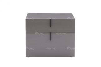 意式極簡風格家具高端別墅會所大宅時尚簡約淺灰色床頭柜