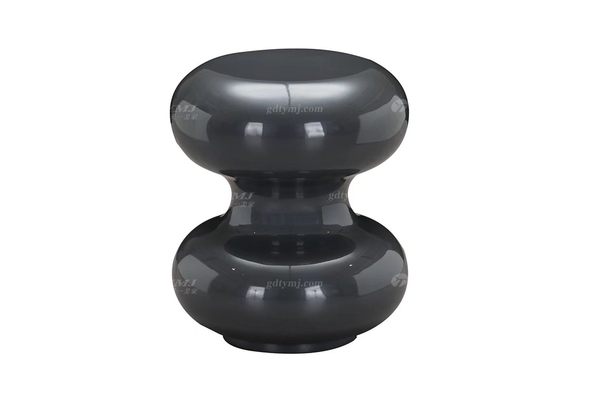 時尚高端意式極簡家具別墅家用創意閃光灰烤漆角幾