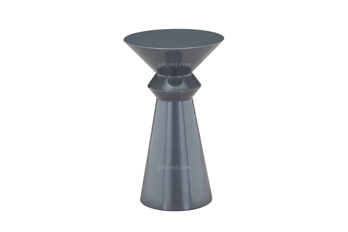 時尚高端意式極簡家具別墅家用創意灰色烤漆角幾