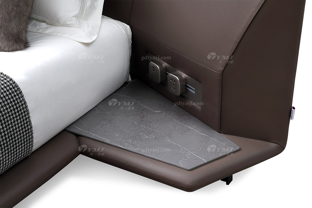  現代簡約家具高端別墅會所家用時尚舒適寬屏大床A2285細節1