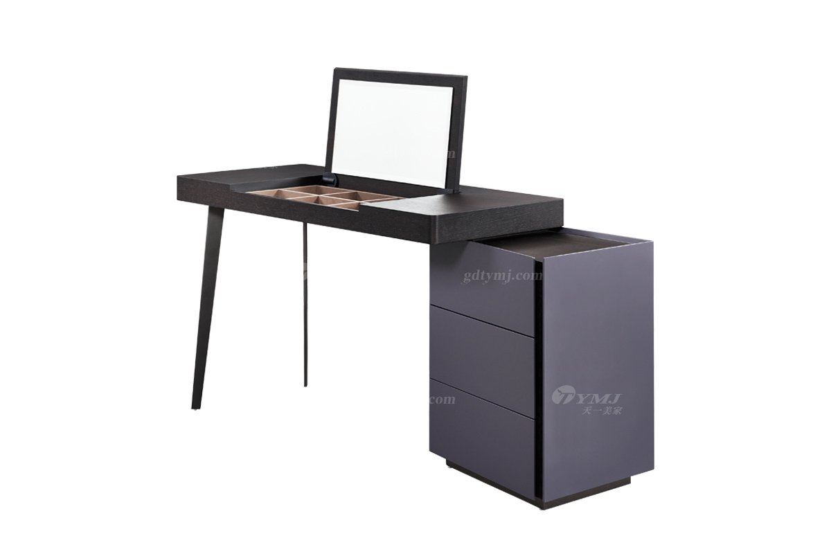  現(xiàn)代簡(jiǎn)約家具高端別墅會(huì)所家用時(shí)尚高級(jí)深灰+煙熏妝臺(tái)