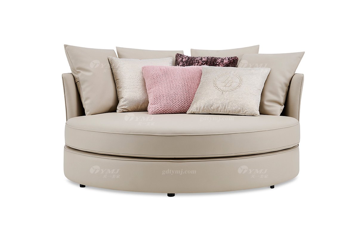 意式輕奢家具高端別墅會所家用時尚高級創意卡其色情人椅休閑椅