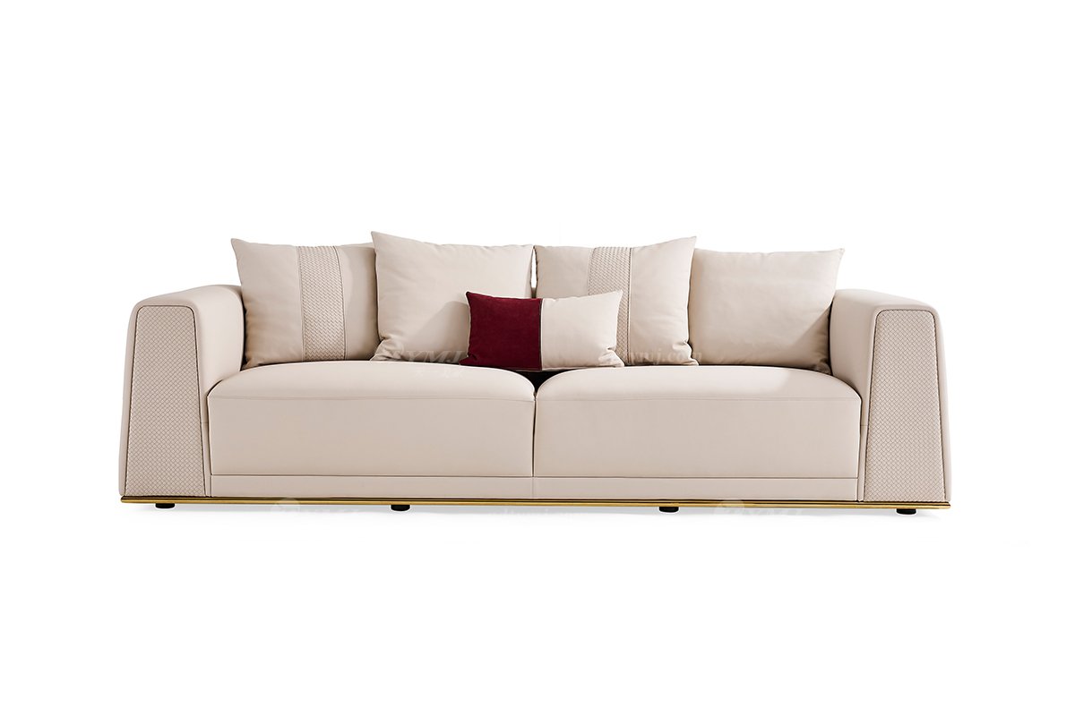 意式輕奢家具高端別墅會(huì)所家用時(shí)尚舒適大氣豪宅真皮二人位沙發(fā)三人位沙發(fā)