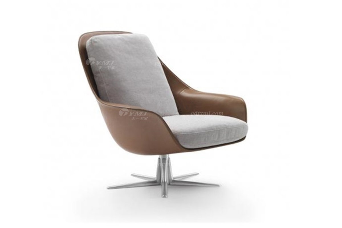 意式雅奢風格家具高端別墅會所家具真皮時尚休閑椅