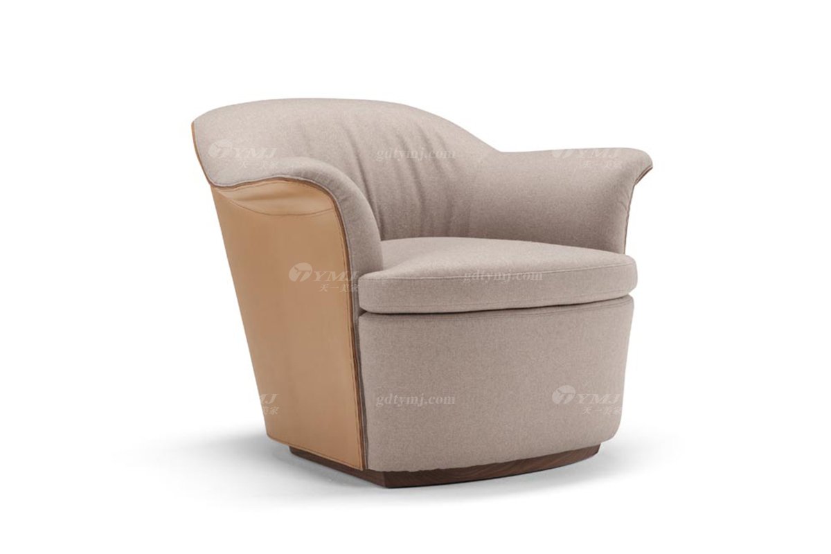 意式雅奢風格家具高端別墅會所家具時尚布藝單位沙發休閑椅