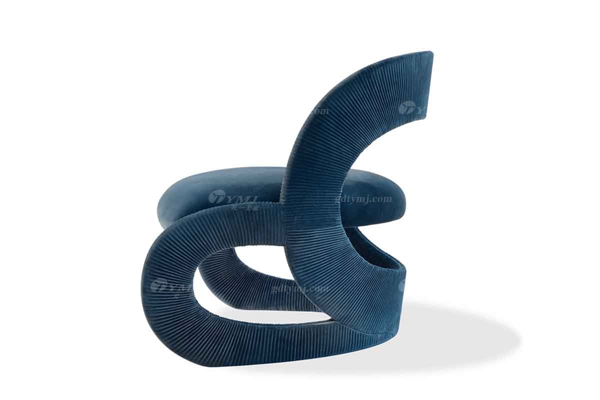 意式雅奢風格家具高端別墅會所家具時尚創意布藝休閑椅LC2302休閑椅1