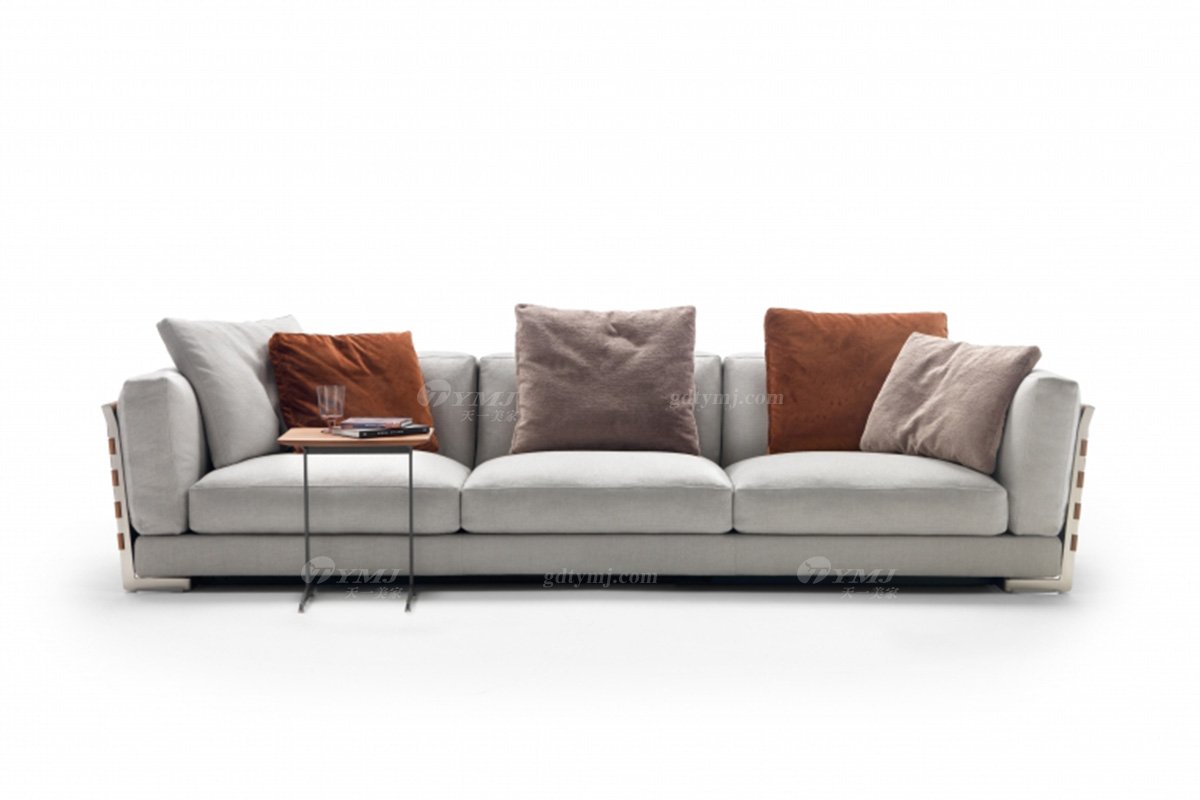 意式雅奢風格家具高端別墅會所家具大氣舒適家用三位沙發