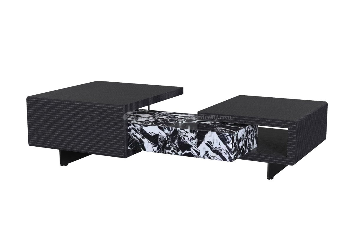  意式雅奢風格家具高端別墅會所家具簡約實木+大理石茶幾