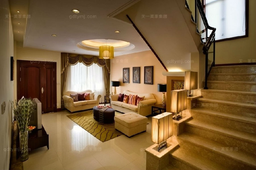 豪門別墅現(xiàn)代風客廳1