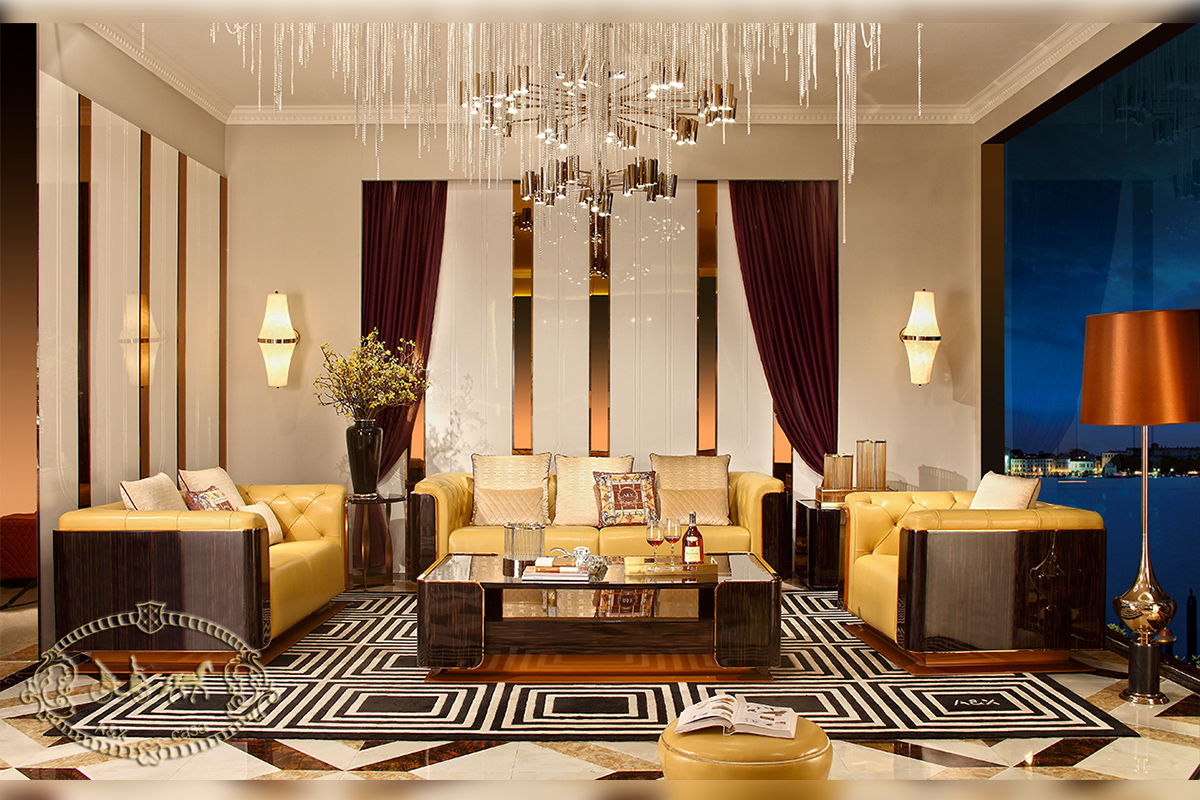 頂級輕奢真皮沙發組合