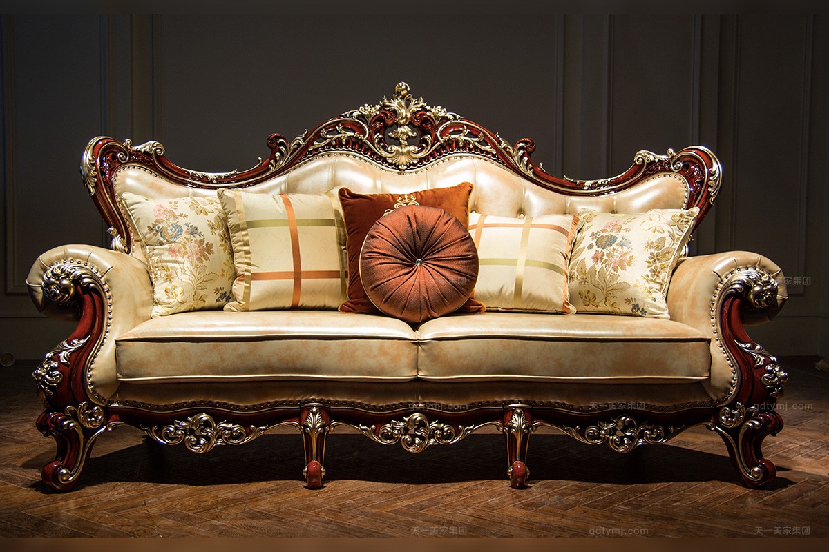 天一美家高端奢華新古典三人位沙發