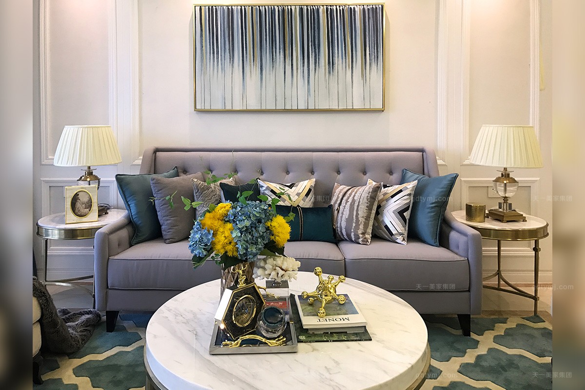 簡歐輕奢三人位沙發