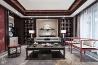 上海保億風景水岸別墅樣板間--新中式輕奢家具及軟裝工程整體案例賞析！
