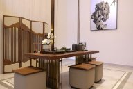 信陽固始崋壹新中式高檔樣板房家具、軟裝飾品工程項目案例展示！