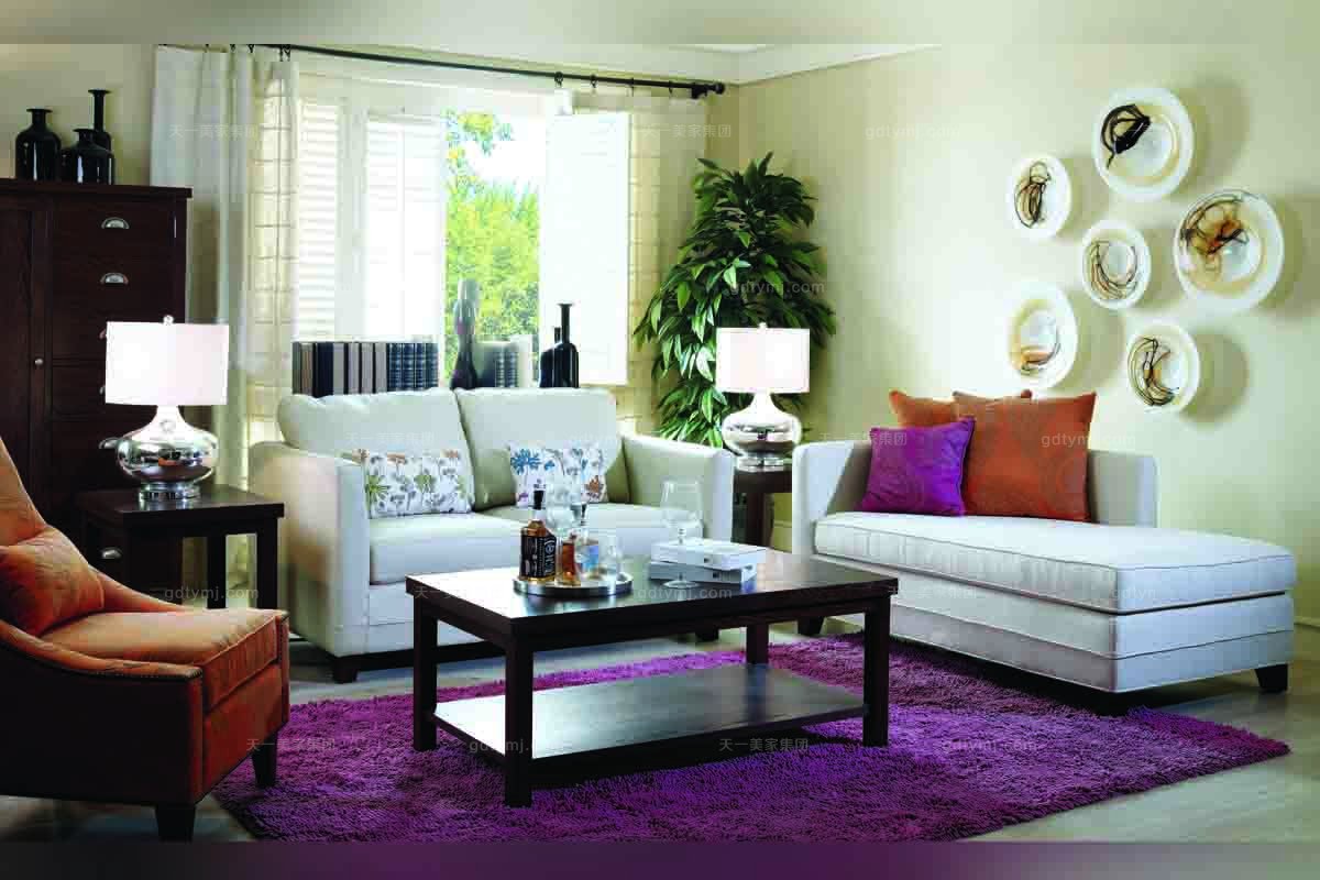 白色布藝雙人位沙發