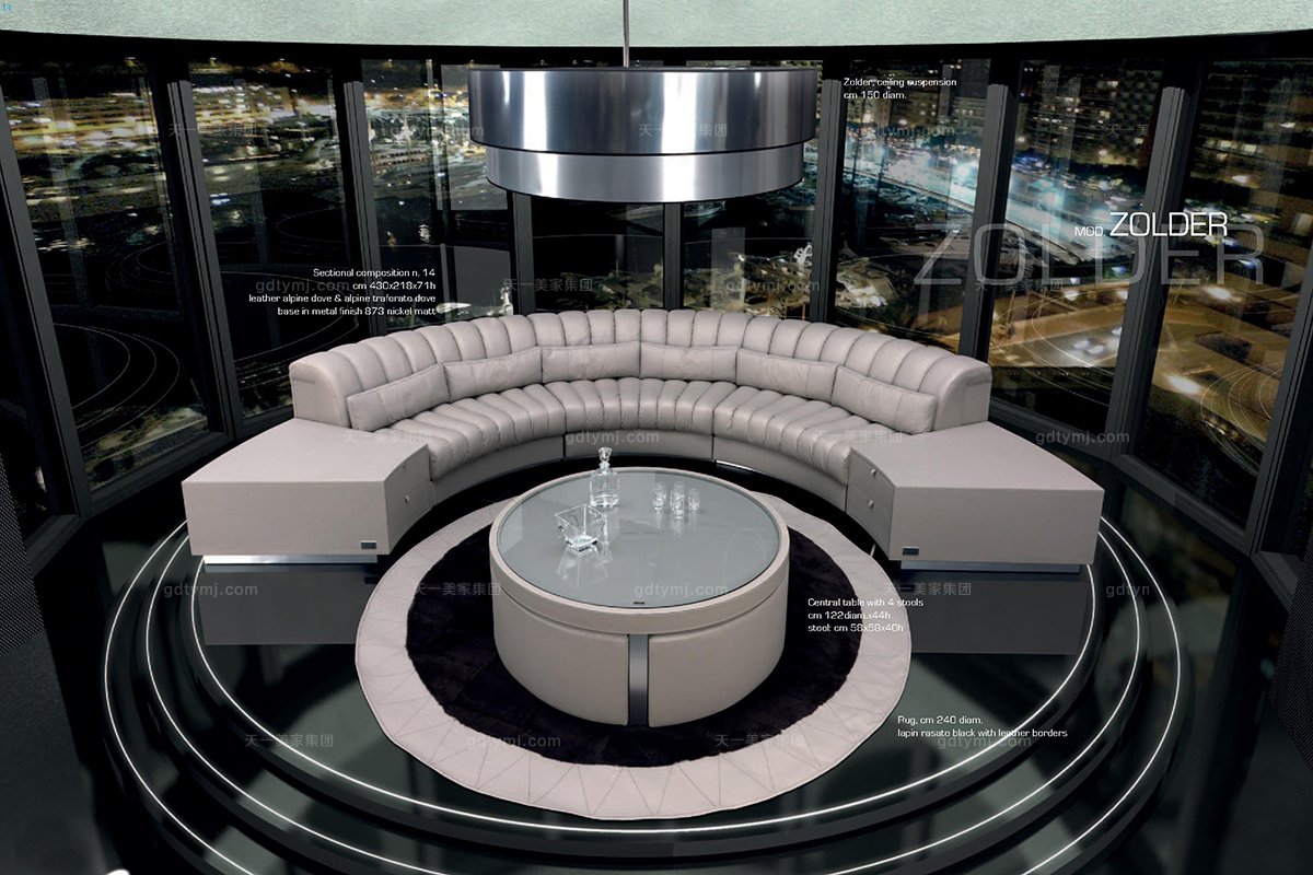 頂級奢侈家具品牌轉角沙發(fā)