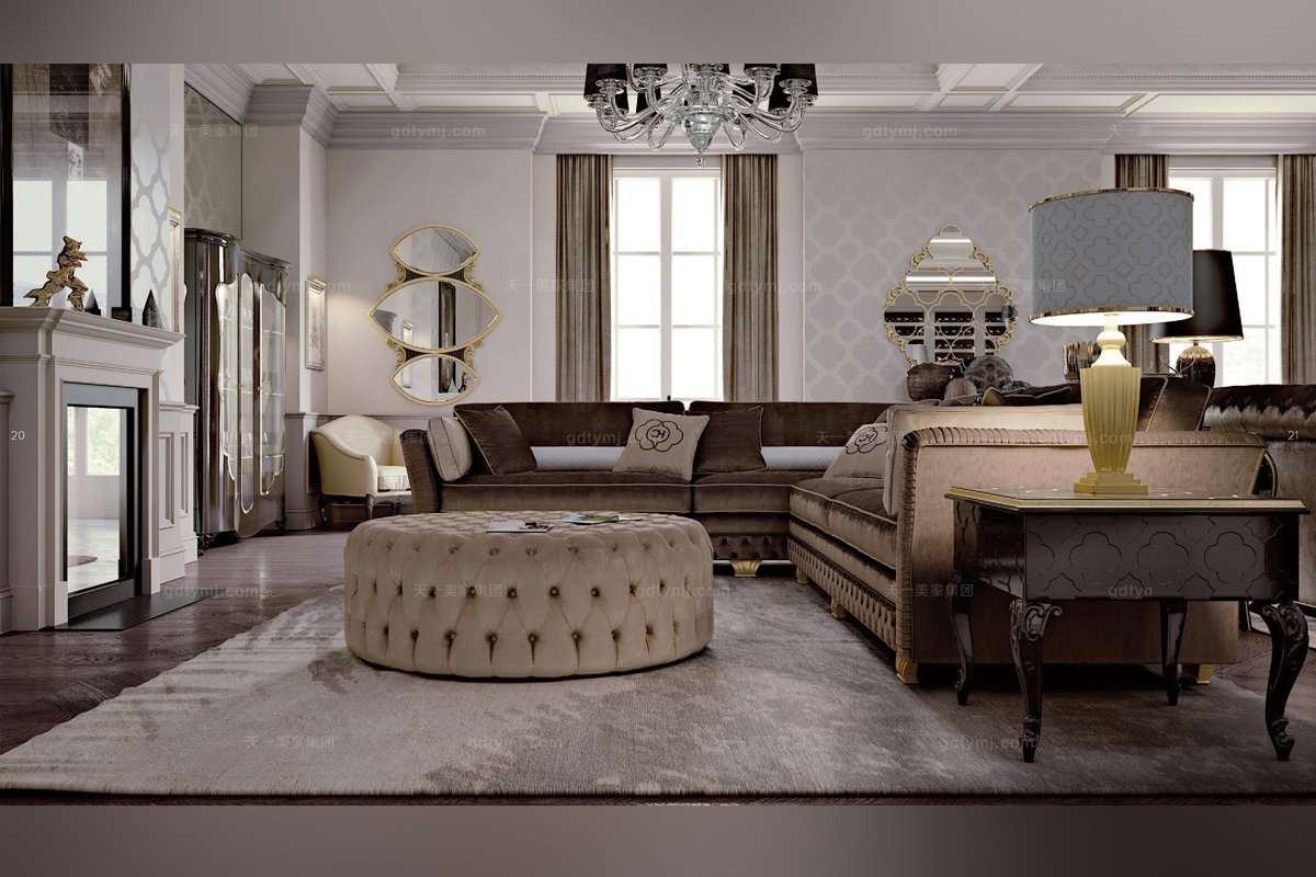 意大利簡歐角幾沙發