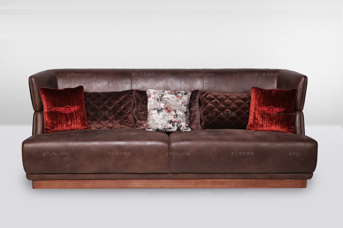 簡歐奢華真皮沙發